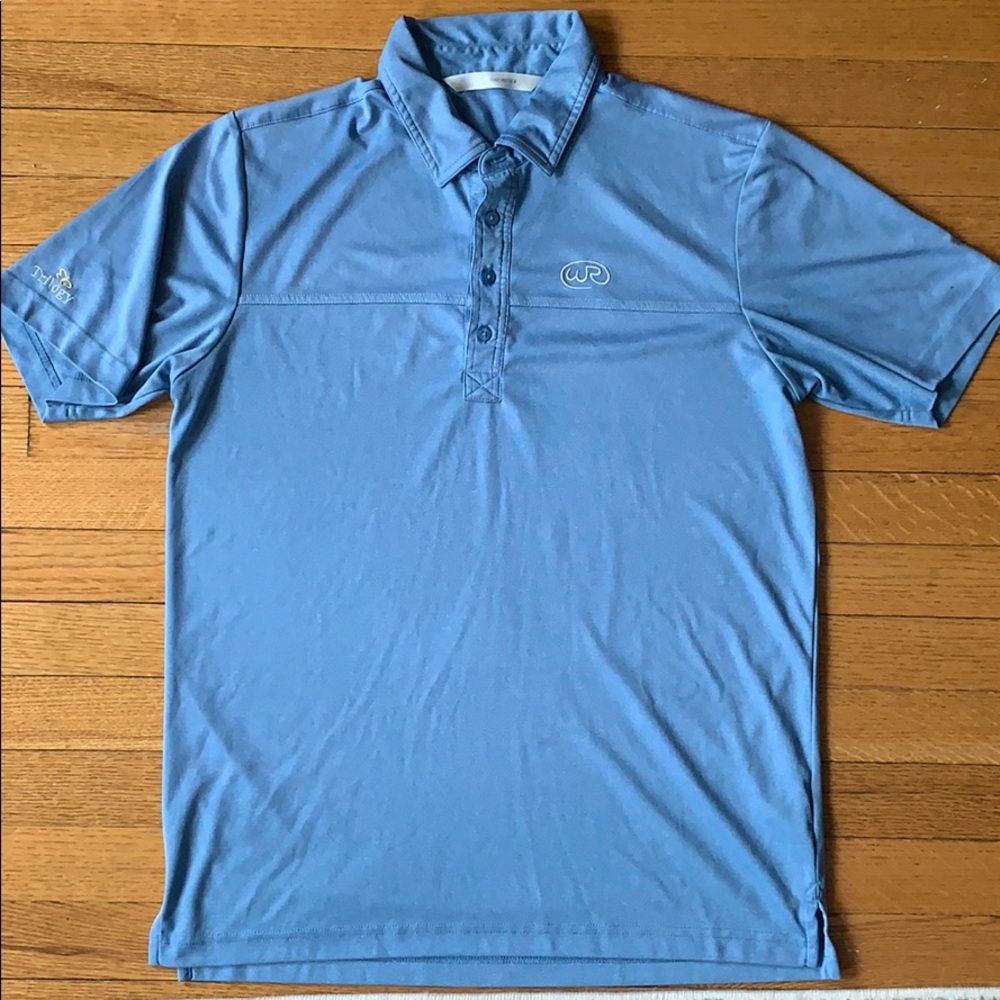 TRAVIS MATHEW medium blue golf polo